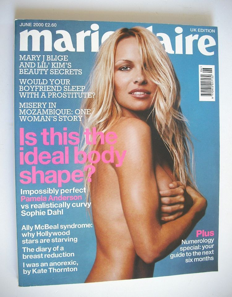 British Marie Claire magazine - June 2000 - Pamela Anderson cover