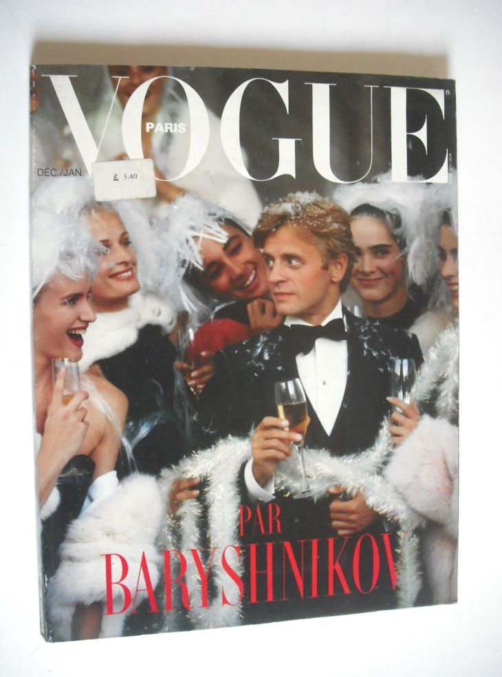 French Paris Vogue magazine - December 1986/January 1987 - Mikhail Baryshnikov cover