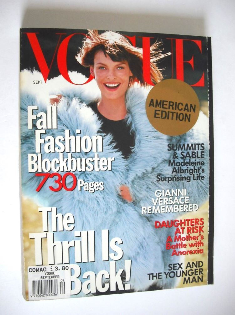 US Vogue magazine - September 1997 - Linda Evangelista cover