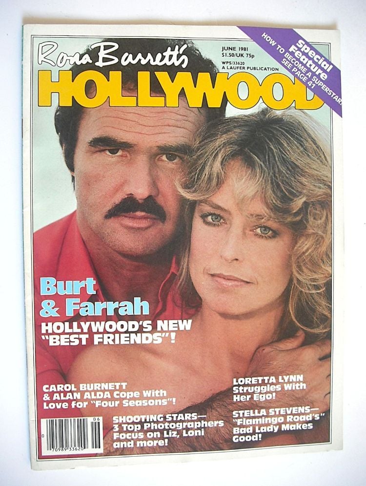 Rona Barrett's Hollywood magazine - Burt Reynolds & Farrah Fawcett cover (June 1981)