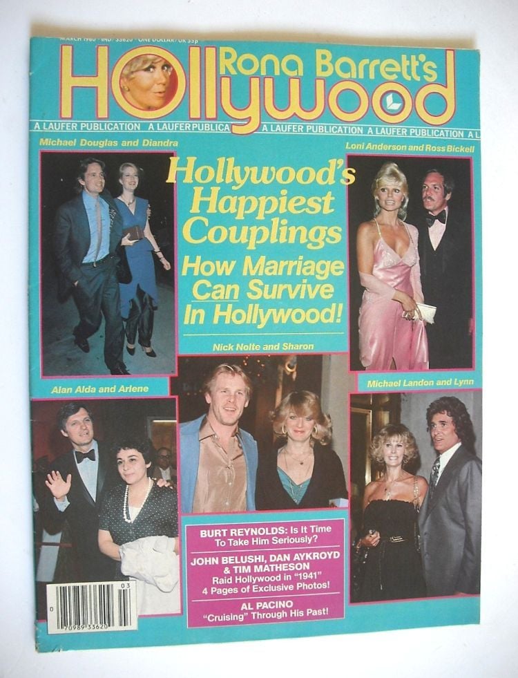 Rona Barrett's Hollywood magazine - Hollywood's Happiest Couplings cover (March 1980)