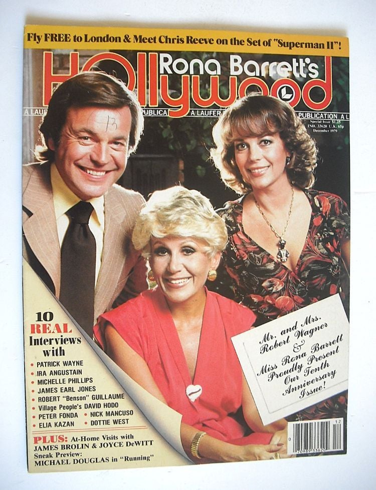 Rona Barrett's Hollywood magazine - Rona Barrett, Robert Wagner & Natalie Wood cover (December 1979)