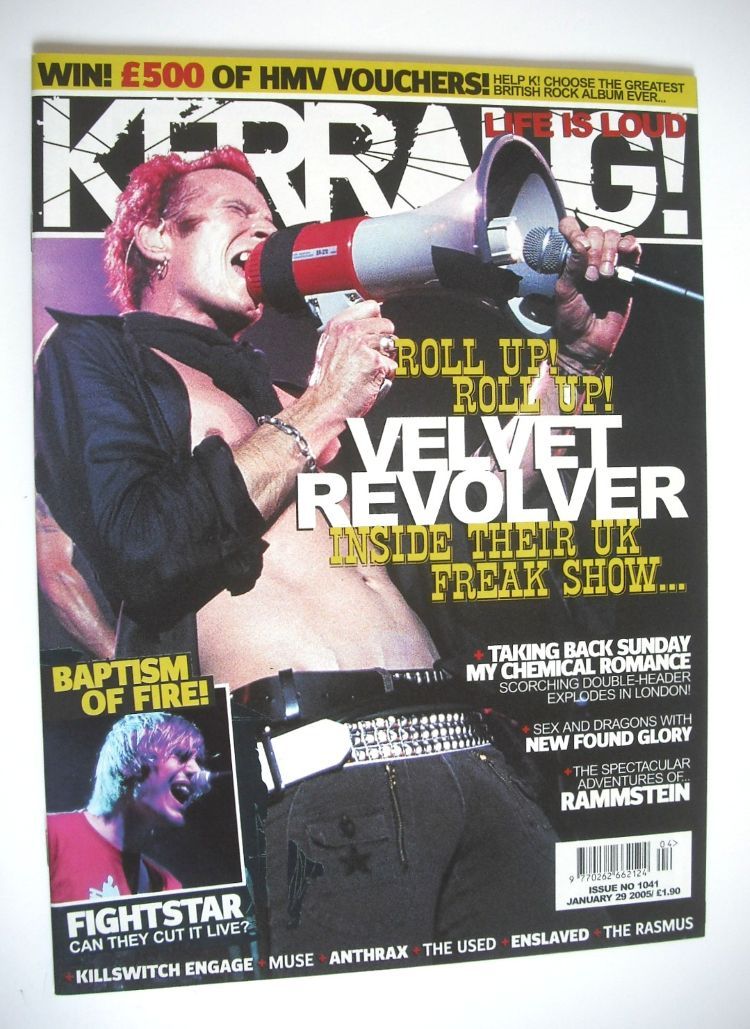 Kerrang magazine - Velvet Revolver cover (29 January 2005 - Issue 1041)