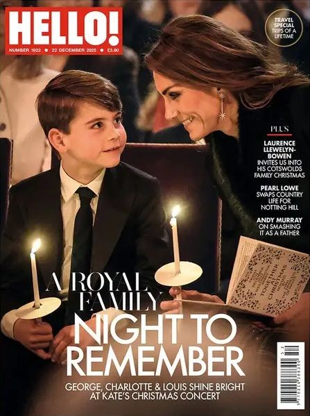 Hello! magazine - Kate Middleton and Prince Louis cover (22 December 2025 - Issue 1922)