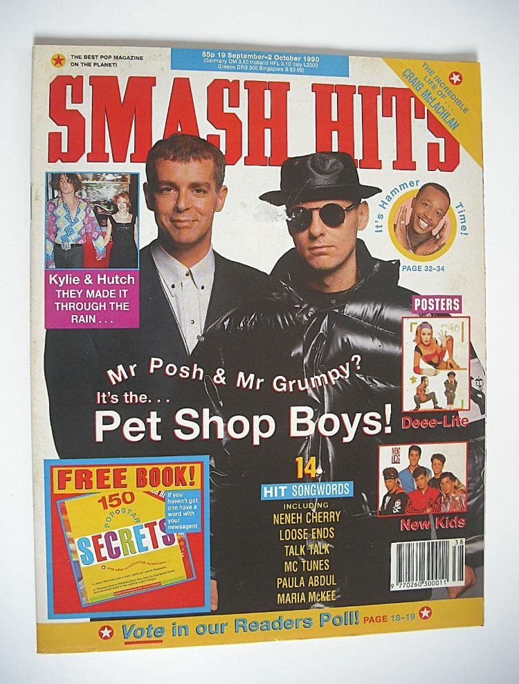 Smash Hits magazine - Pet Shop Boys cover (19 September-2 October 1990)