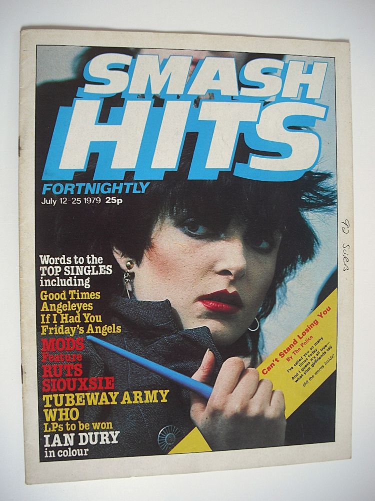 Smash Hits magazine - Siouxsie Sioux cover (12-25 July 1979)