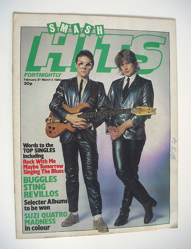 Smash Hits magazine - The Buggles cover (21 February - 5 March 1980)
