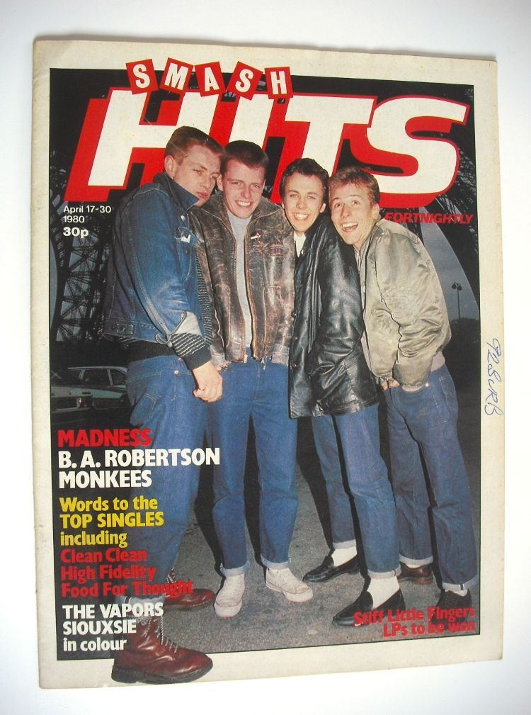 Smash Hits magazine - Madness cover (17-30 April 1980)