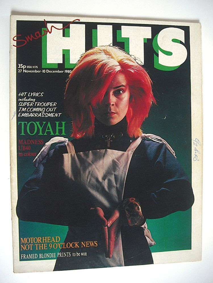Smash Hits magazine - Toyah cover (27 November - 10 December 1980)
