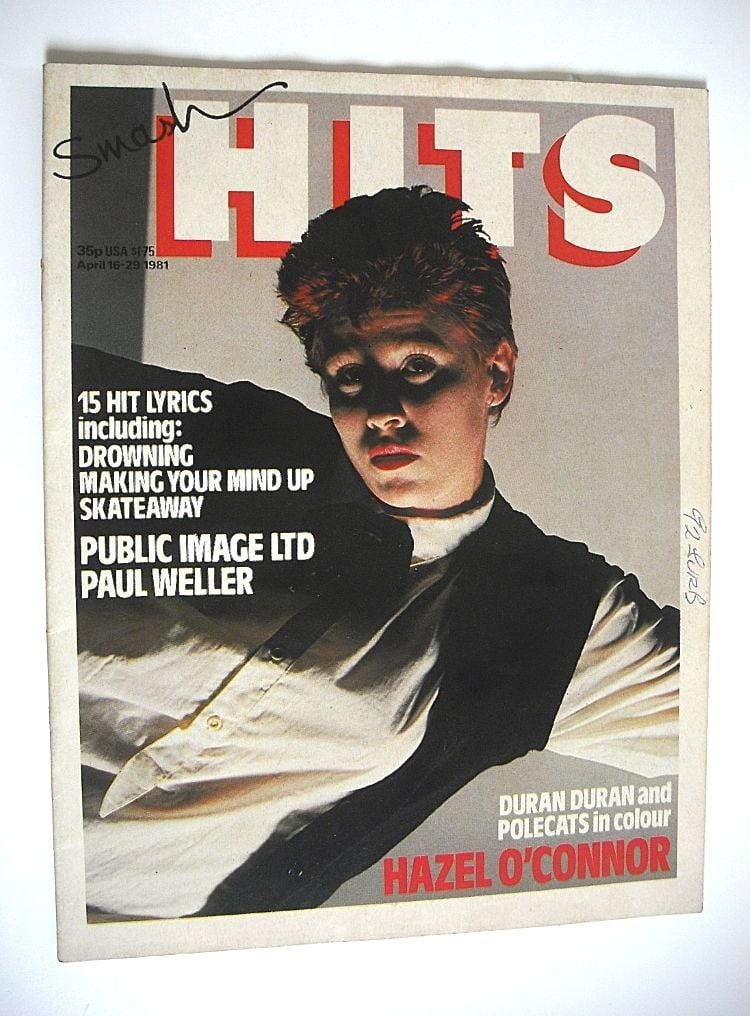 Smash Hits magazine - Hazel O'Connor cover (16-29 April 1981)