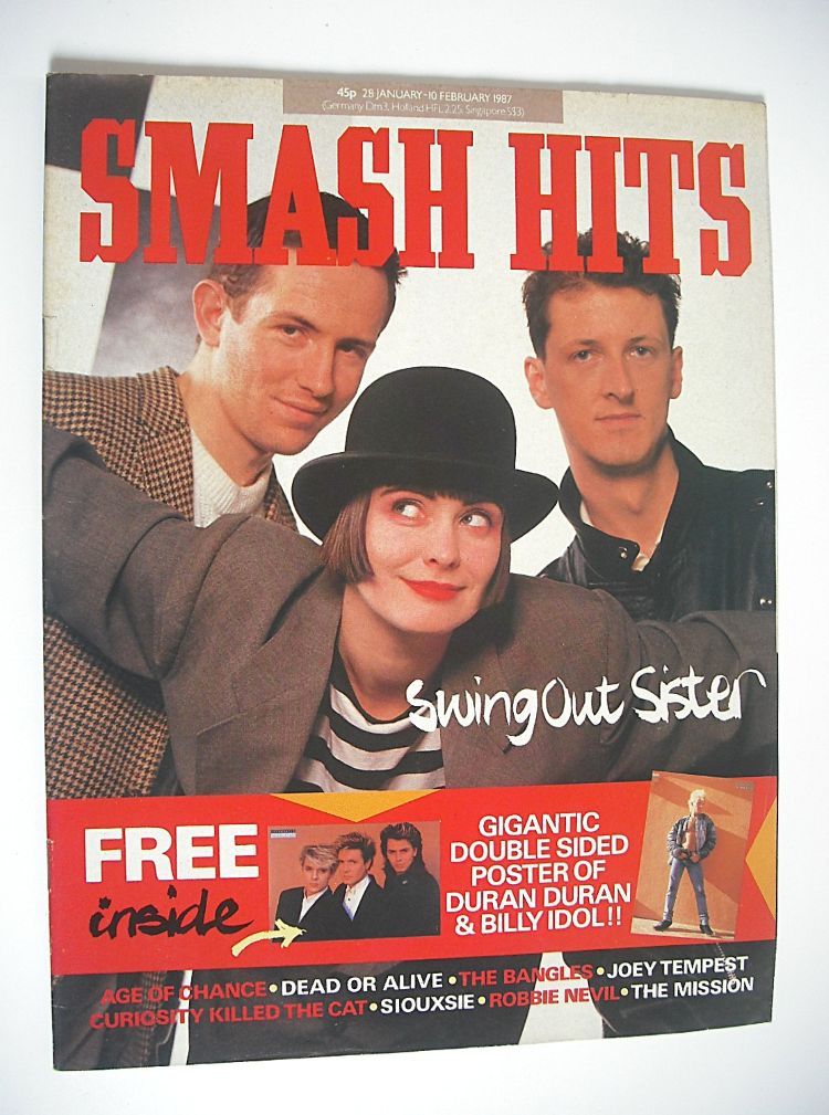 Smash Hits magazine - Swing Out Sister cover (28 January - 10 February 1987)