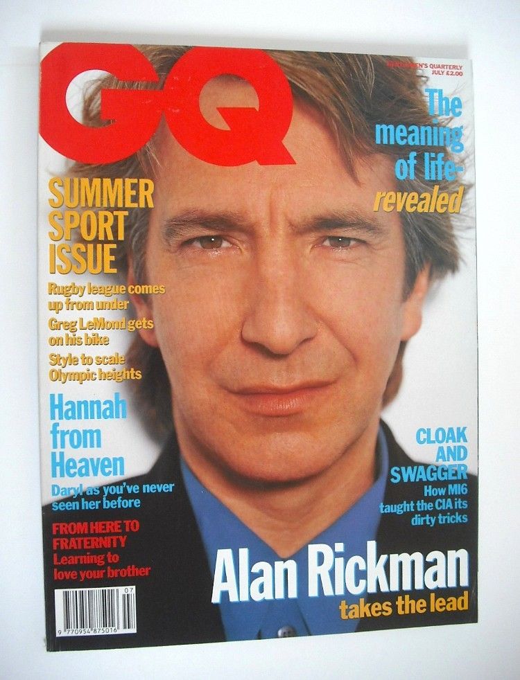 British GQ magazine - July 1992 - Alan Rickman cover