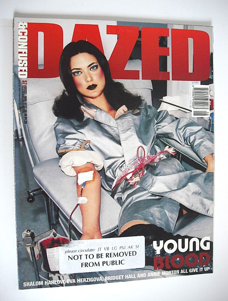Dazed & Confused magazine (August 1999 - Shalom Harlow cover)