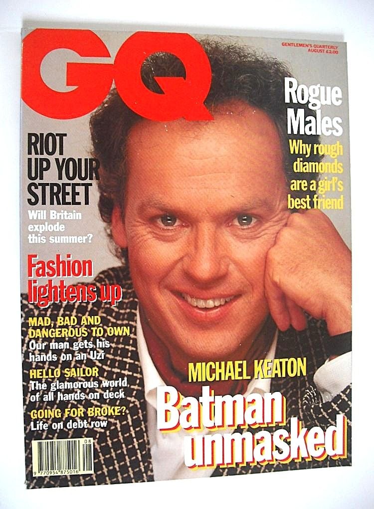 <!--1992-08-->British GQ magazine - August 1992 - Michael Keaton cover