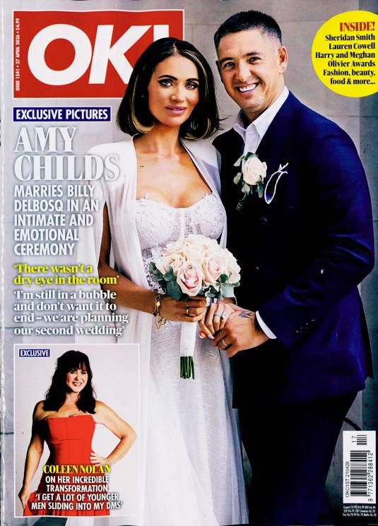 OK! magazine - Amy Childs and Billy Delbosq Wedding cover (27 April 2026 - Issue 1541)