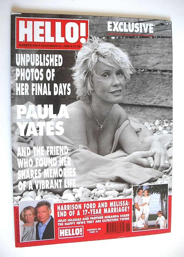 <!--2000-11-21-->Hello! magazine - Paula Yates cover (21 November 2000 - Is
