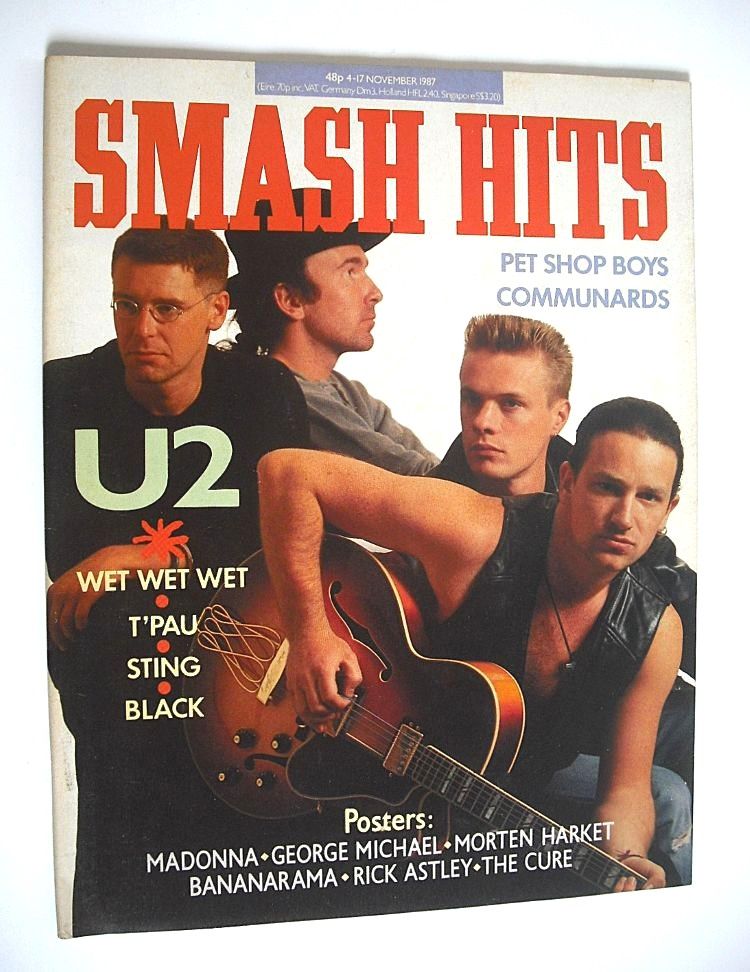 Smash Hits magazine - U2 cover (4-17 November 1987)