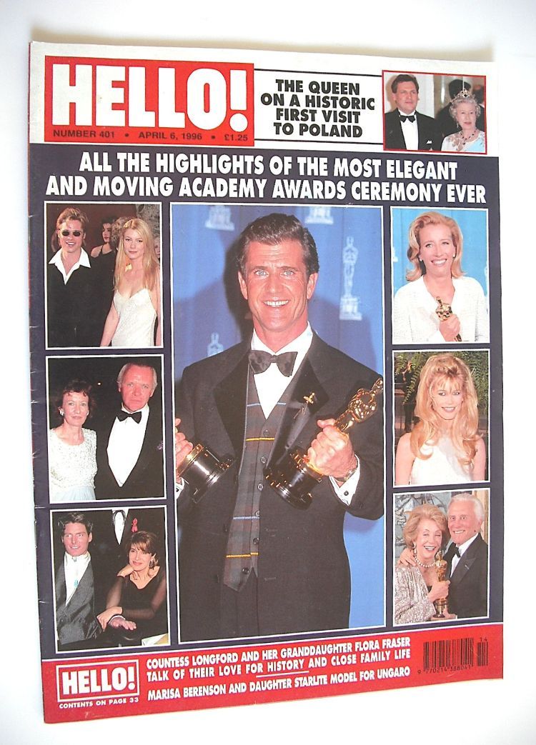 Hello! magazine - Academy Awards cover (6 April 1996 - Issue 401)
