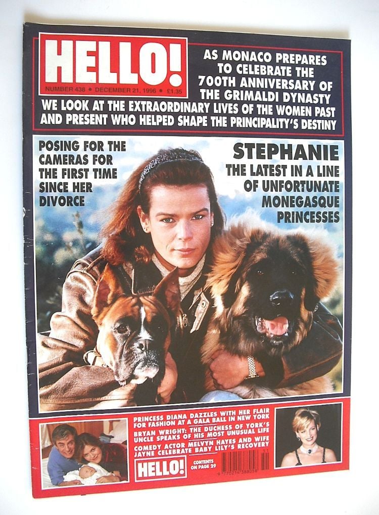 Hello! magazine - Princess Stephanie cover (21 December 1996 - Issue 438)