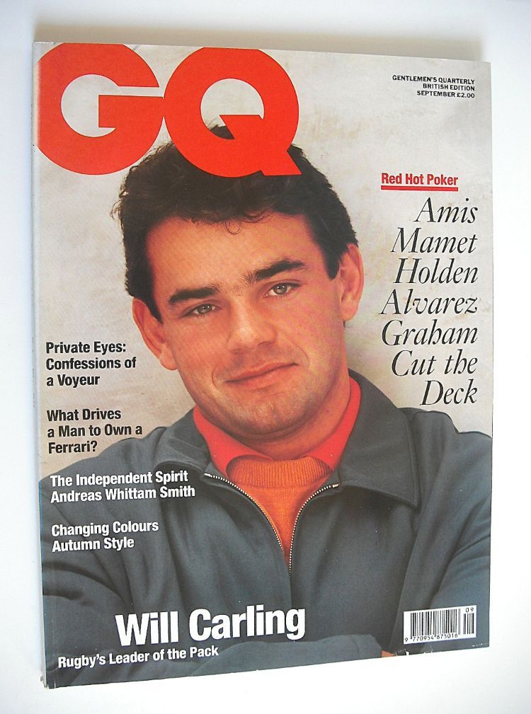 British GQ magazine - September 1990 - Will Carling cover