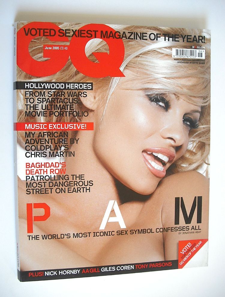 British GQ magazine - June 2005 - Pamela Anderson cover