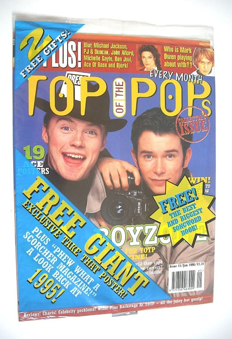 Top Of The Pops magazine - Ronan Keating and Stephen Gately cover (January 1996)
