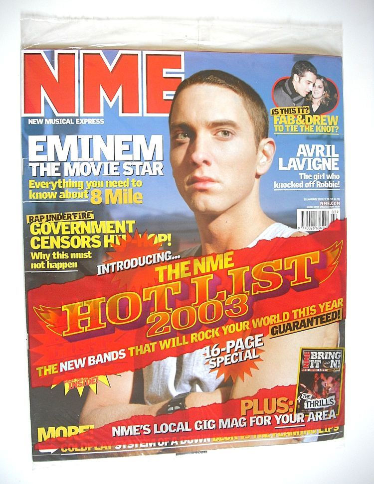 NME magazine - Eminem cover (18 January 2003)