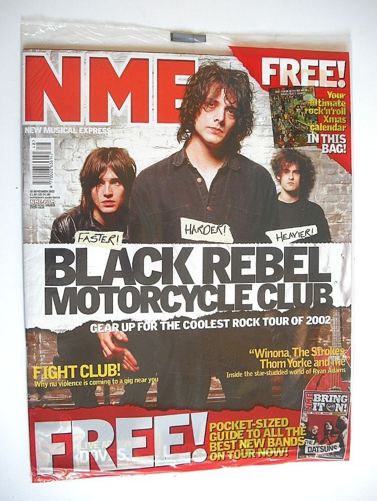 <!--2002-11-30-->NME magazine - Black Rebel Motorcycle Club cover (30 Novem