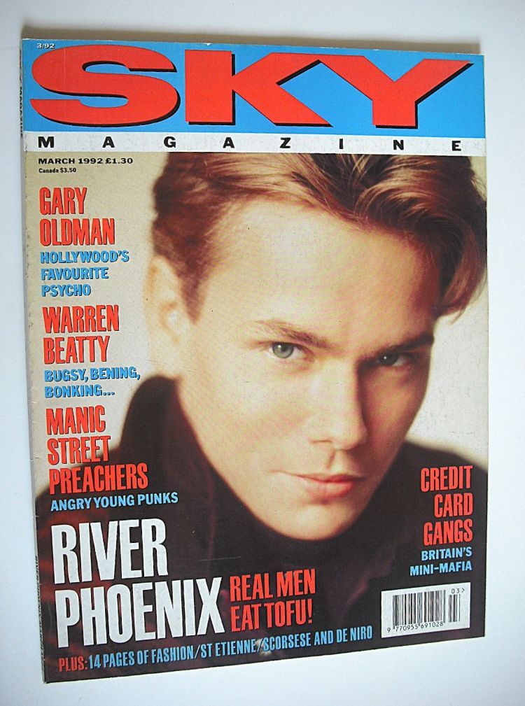 Sky magazine - River Phoenix cover (March 1992)