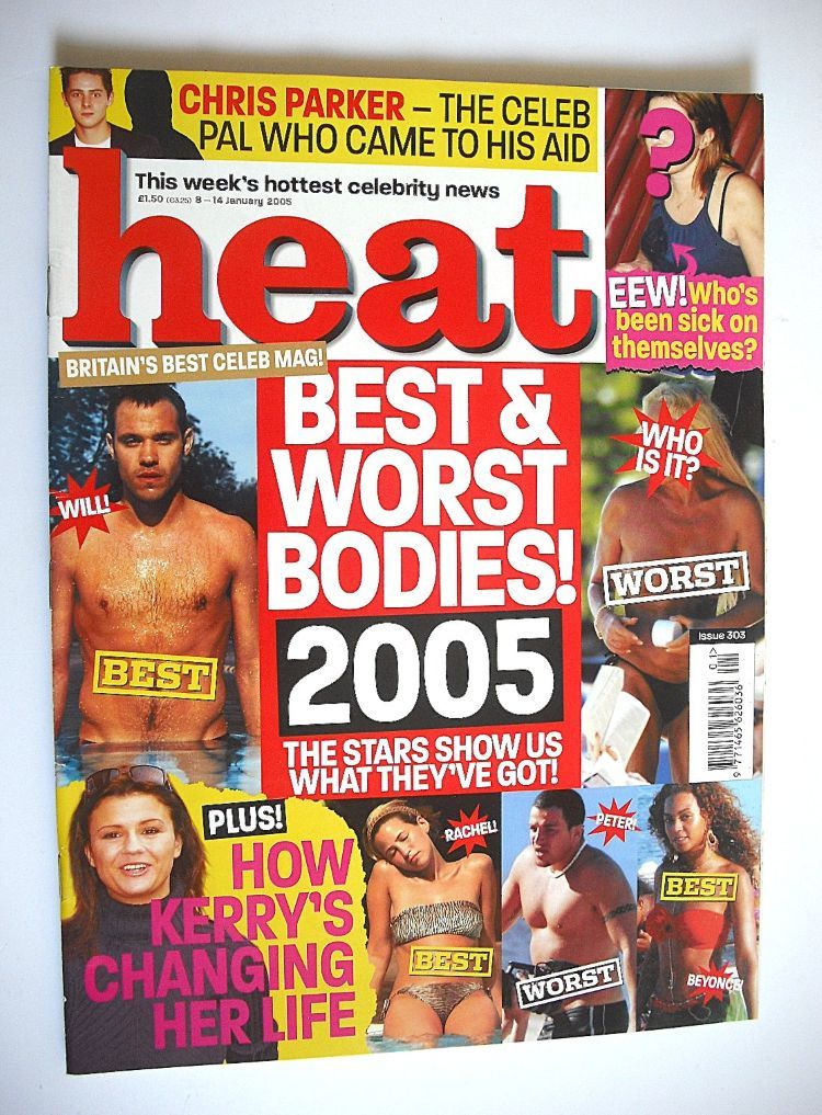 Heat magazine - Best & Worst Bodies! cover (8-14 January 2005 - Issue 303)