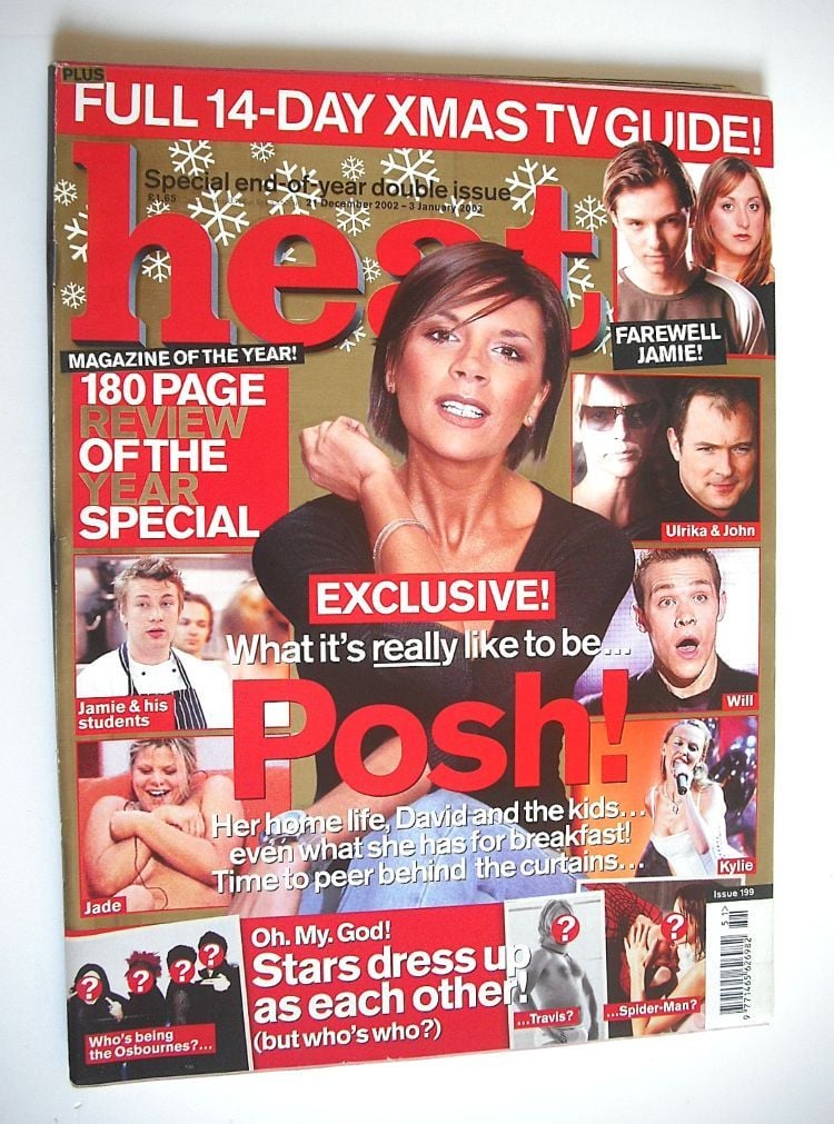 Heat magazine - Victoria Beckham cover (21 December 2002 - 3 January 2003 - Issue 199)