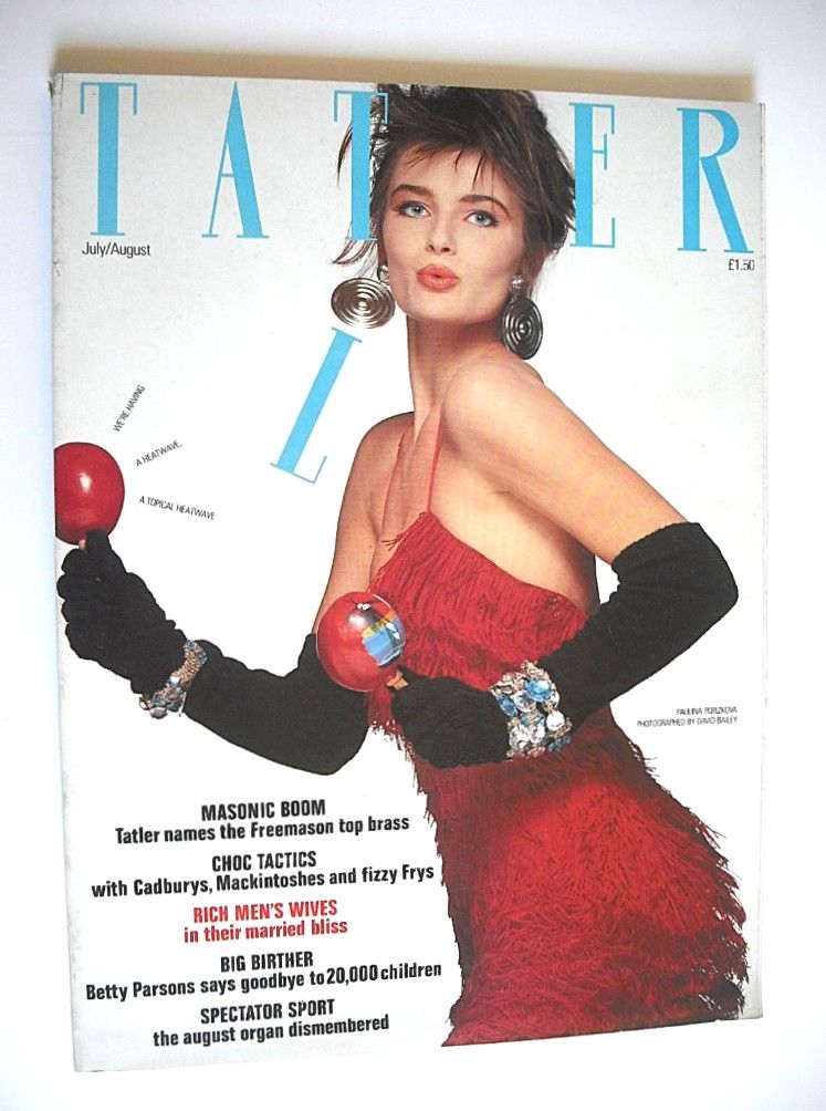 Tatler magazine - July/August 1986 - Paulina Porizkova cover