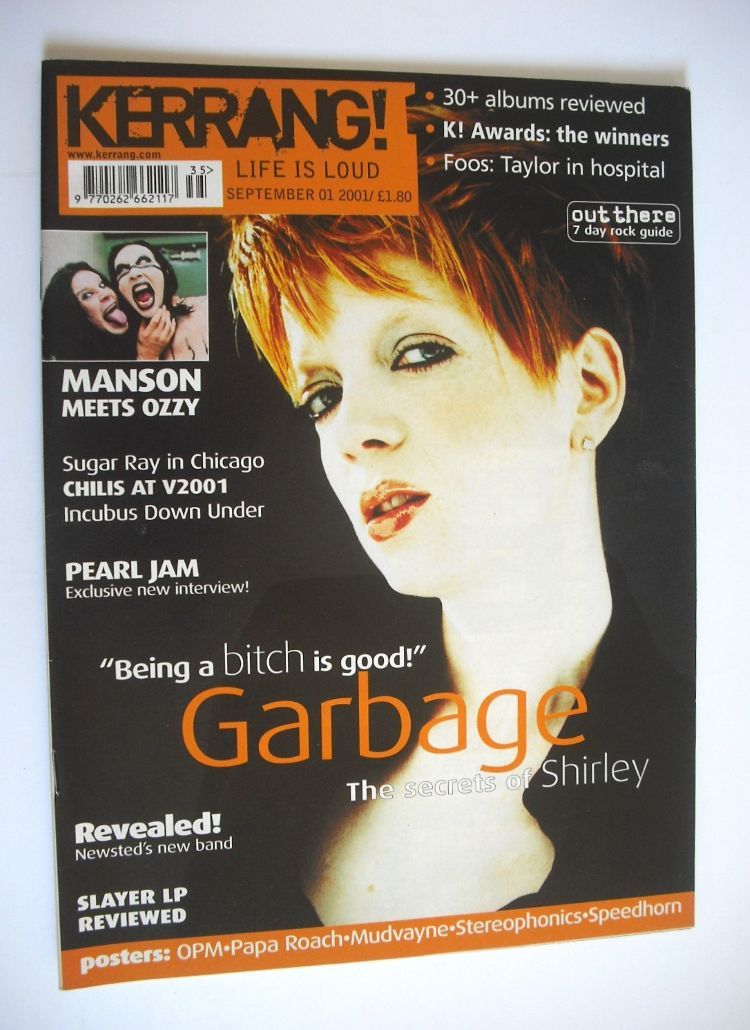 Kerrang magazine - Shirley Manson cover (1 September 2001 - Issue 868)