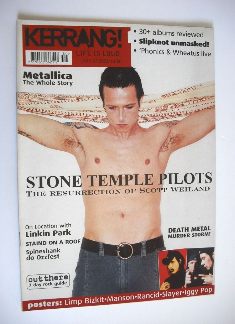 Kerrang magazine - Scott Weiland cover (28 July 2001 - Issue 863)