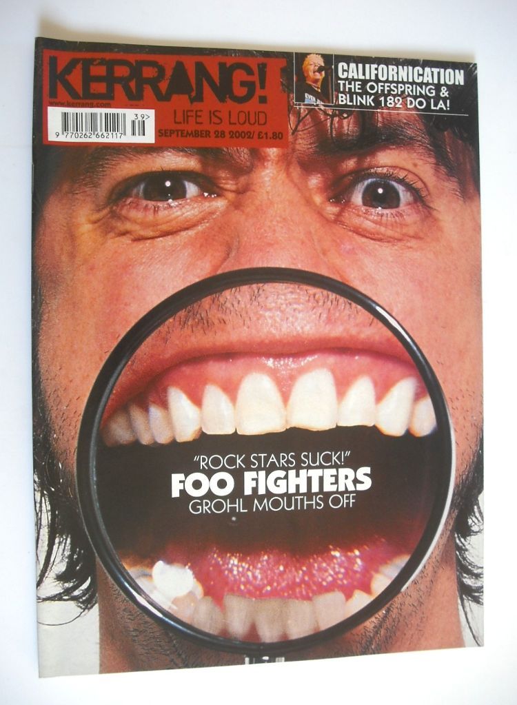 Kerrang magazine - Dave Grohl cover (28 September 2002 - Issue 923)