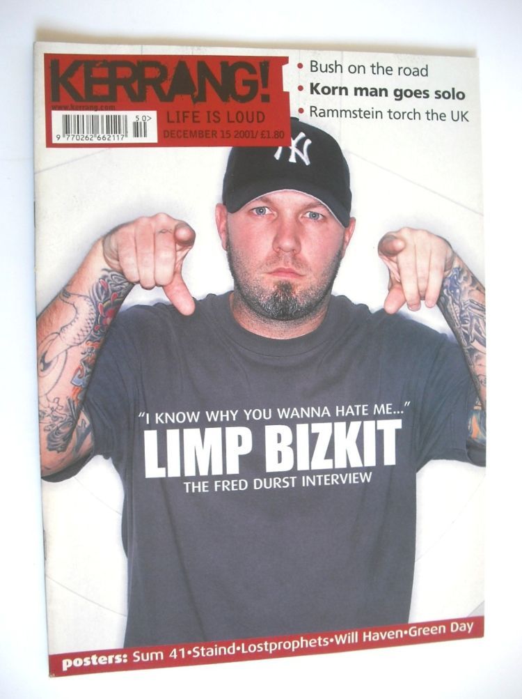 Kerrang magazine - Fred Durst cover (15 December 2001 - Issue 883)