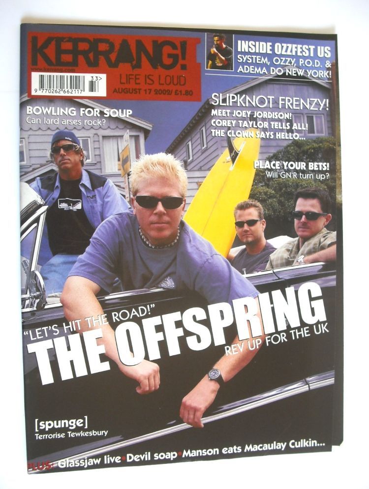 Kerrang magazine - The Offspring cover (17 August 2002 - Issue 917)