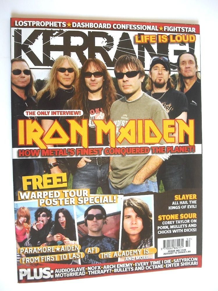 Kerrang magazine - Iron Maiden cover (12 August 2006 - Issue 1120)