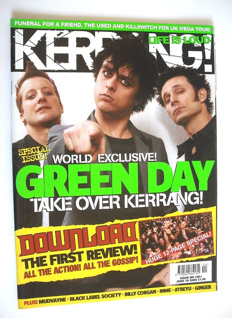 Kerrang magazine - Green Day cover (18 June 2005 - Issue 1061)