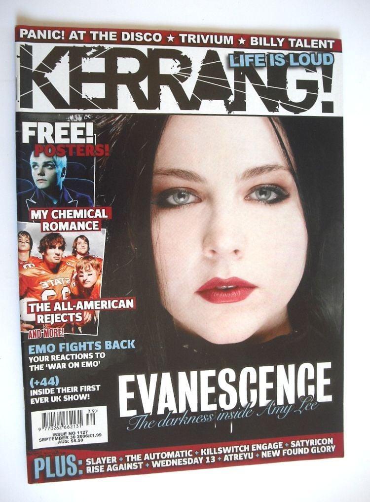 Kerrang magazine - Evanescence cover (30 September 2006 - Issue 1127)