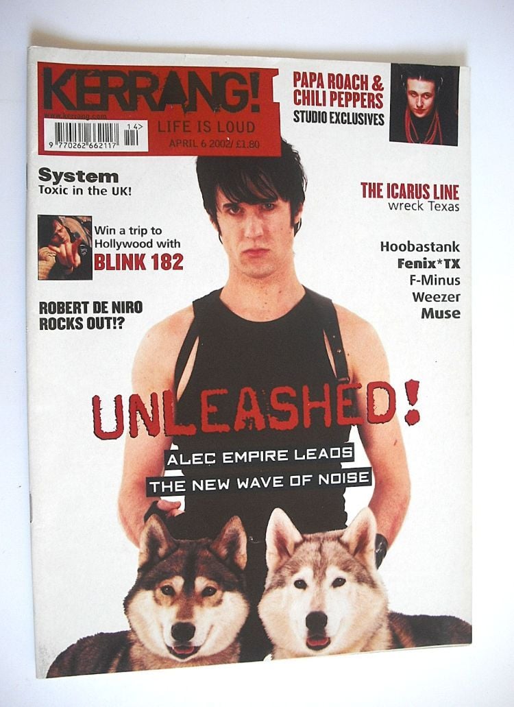 Kerrang magazine - Alec Empire cover (6 April 2002 - Issue 898)