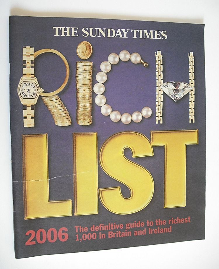 The Sunday Times Rich List 2006 magazine