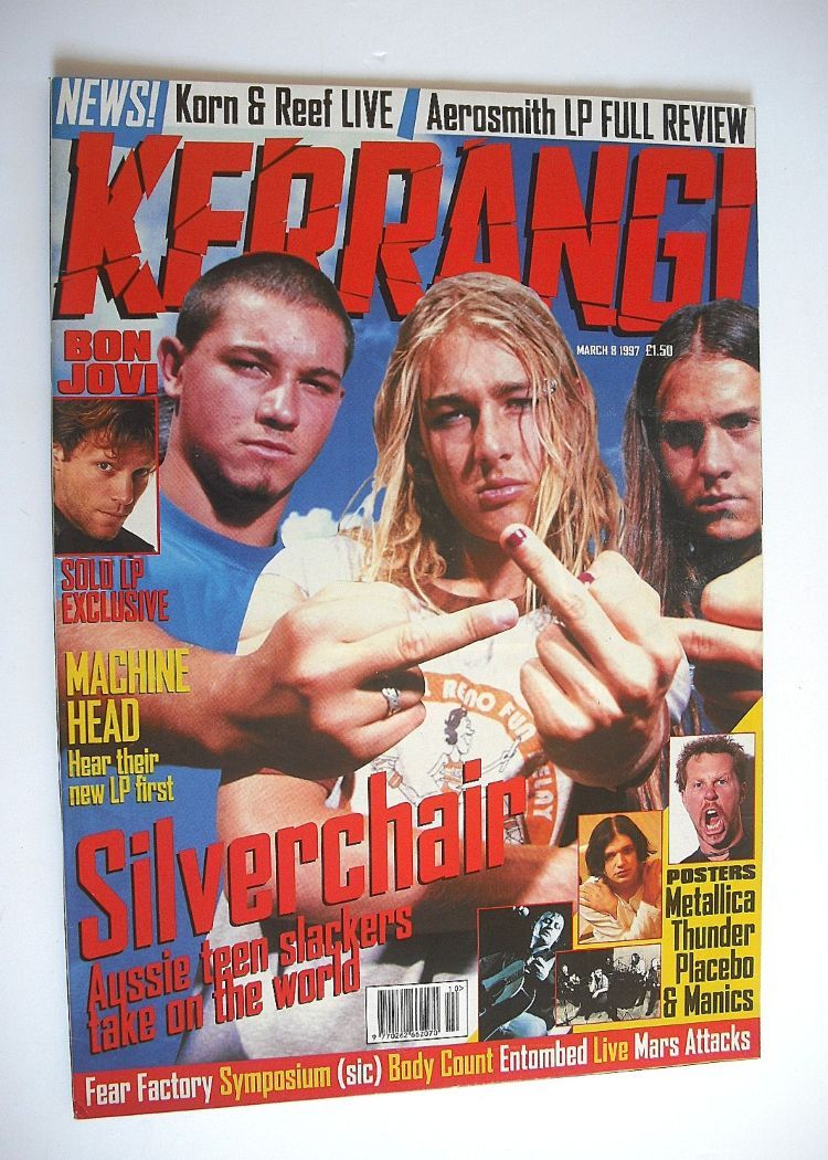 Kerrang magazine - Silverchair cover (8 March 1997 - Issue 638)