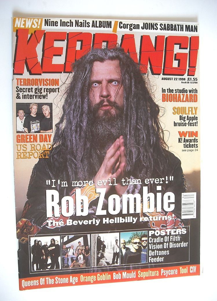 Kerrang magazine - Rob Zombie cover (22 August 1998 - Issue 713)