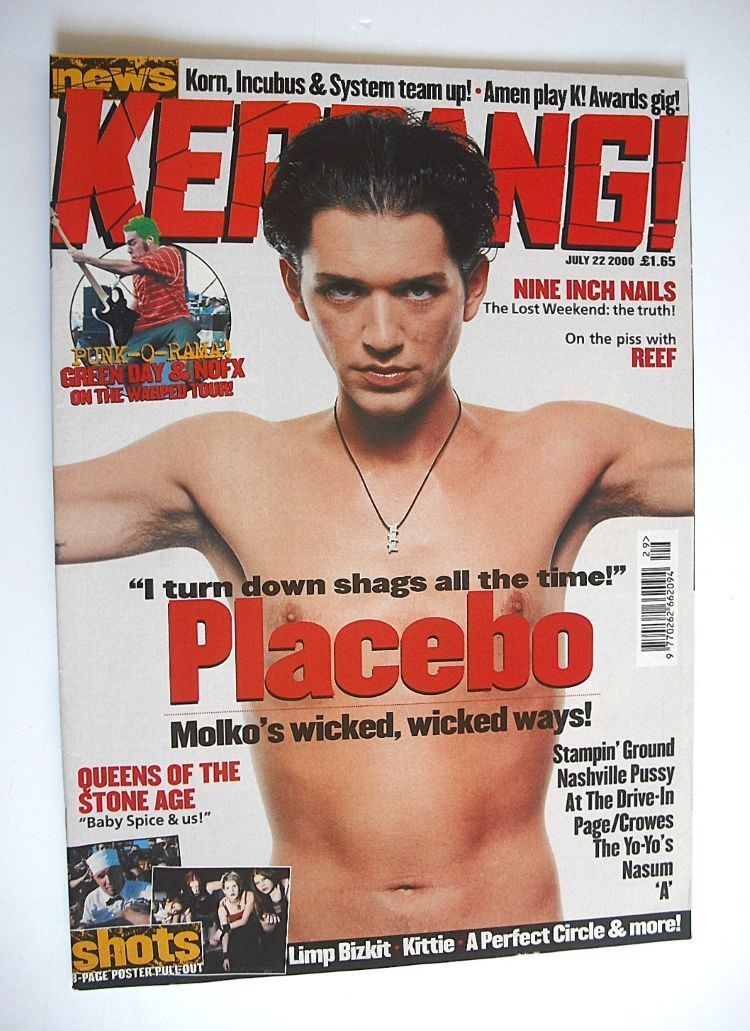 Kerrang magazine - Brian Molko cover (22 July 2000 - Issue 811)