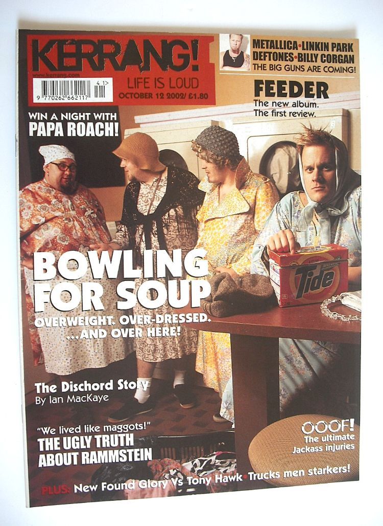 Kerrang magazine - Bowling For Soup cover (12 October 2002 - Issue 925)