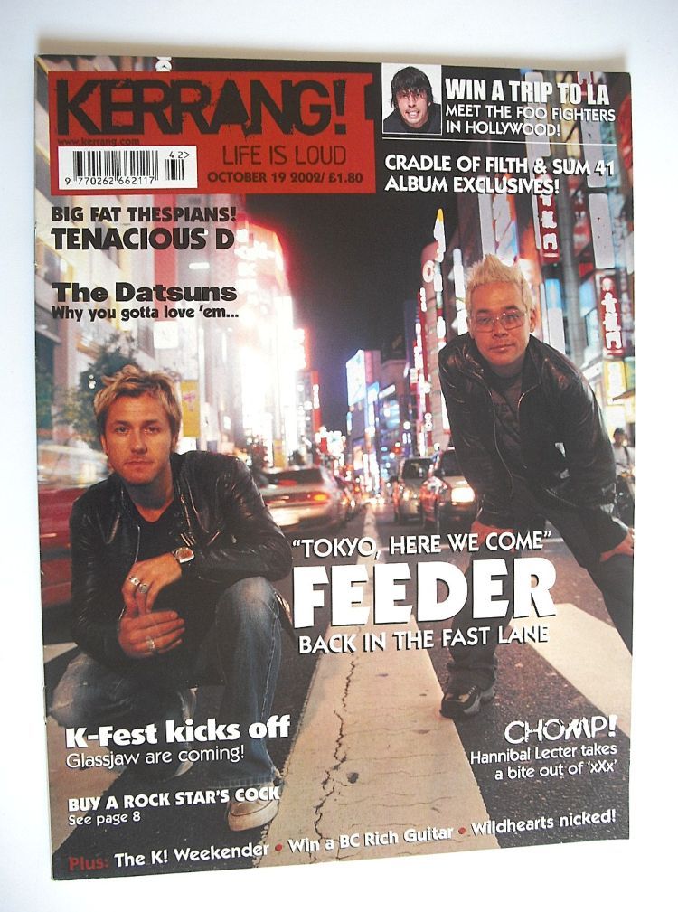 Kerrang magazine - Feeder cover (19 October 2002 - Issue 926)