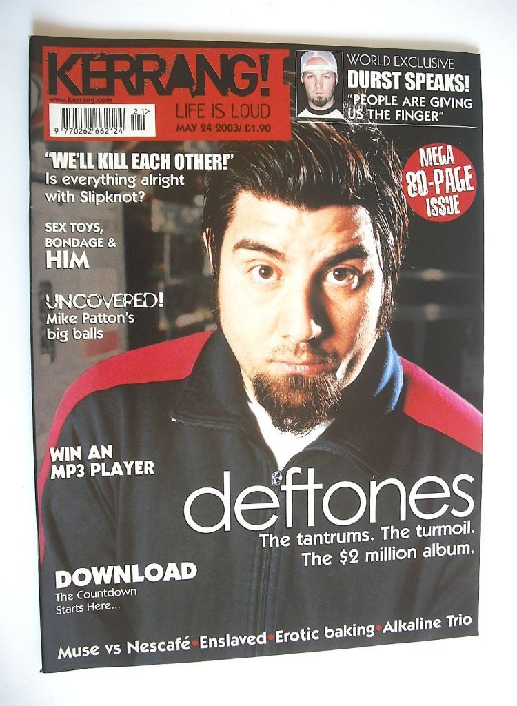 Kerrang magazine - Deftones cover (24 May 2003 - Issue 956)