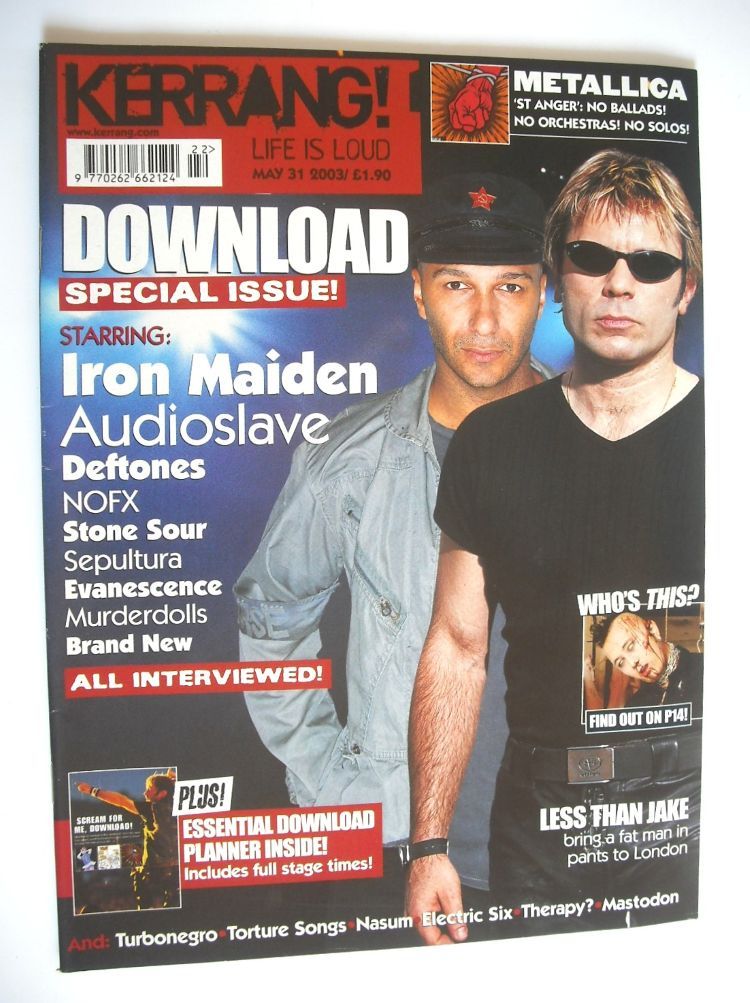 Kerrang magazine - Download cover (31 May 2003 - Issue 957)
