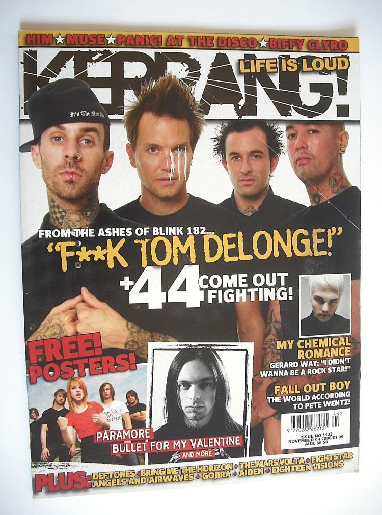 Kerrang magazine - +44 cover (4 November 2006 - Issue 1132)